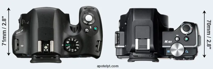 Compare K-50 versus K-S1 top