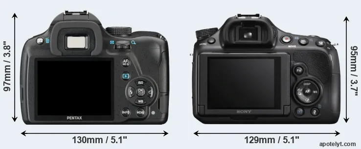 Comparison K-50 or A58 rear