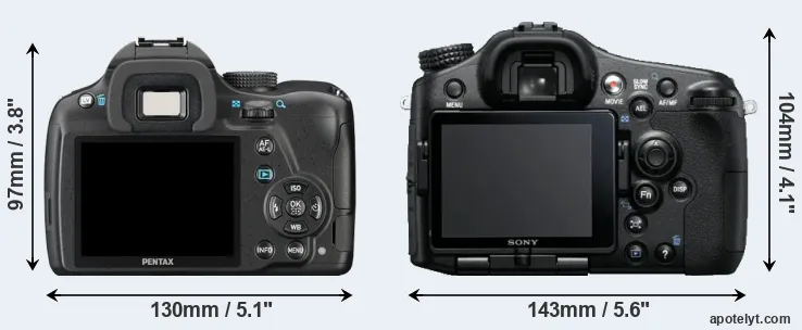 Comparison K-50 or A77 rear