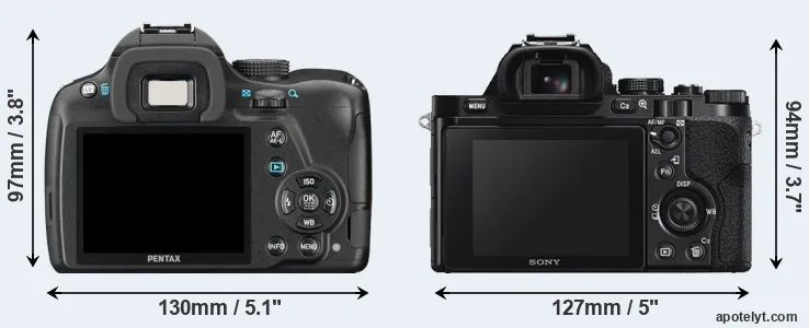 Comparison K-50 or A7S rear