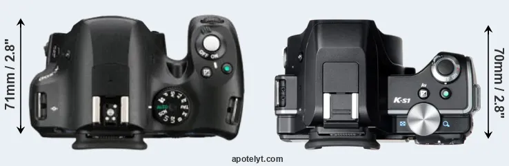 Compare K-500 versus K-S1 top