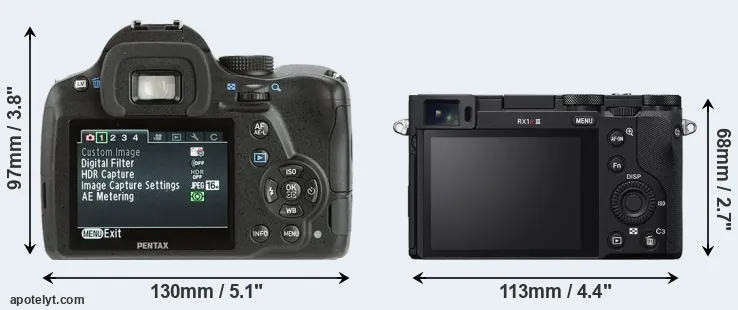 Comparison K-500 or RX1R III rear