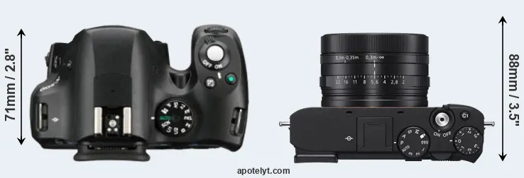 Compare K-500 versus RX1R III top