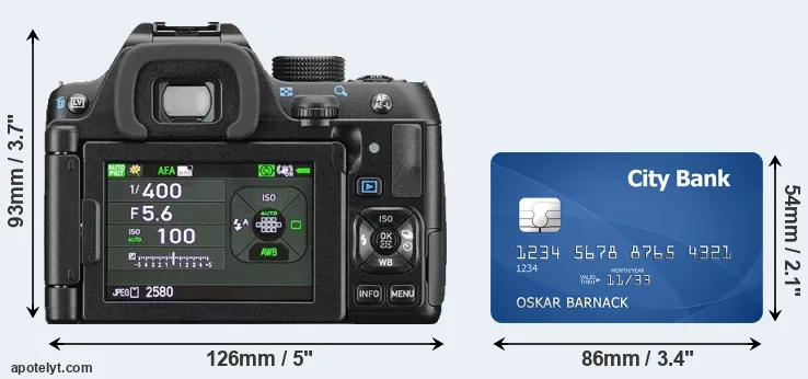 K-70 and credit card rear side