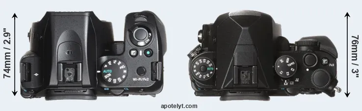 Compare K-70 versus KP top