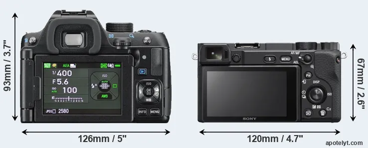 Comparison K-70 or A6400 rear