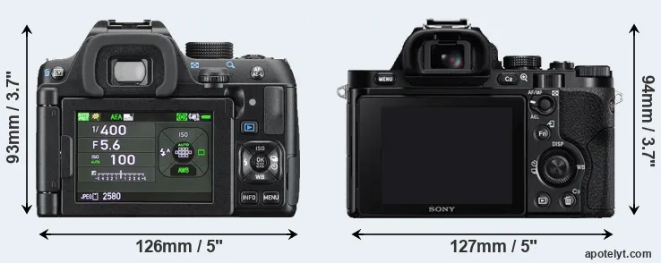 Comparison K-70 or A7 rear