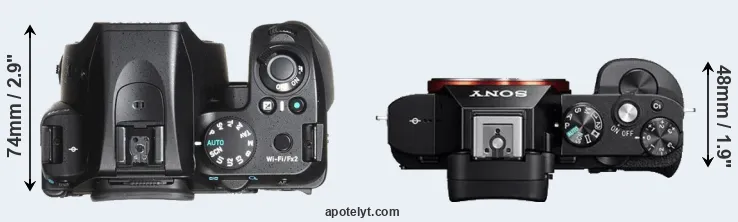 Compare K-70 versus A7 top