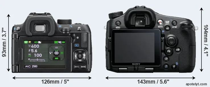 Comparison K-70 or A77 rear