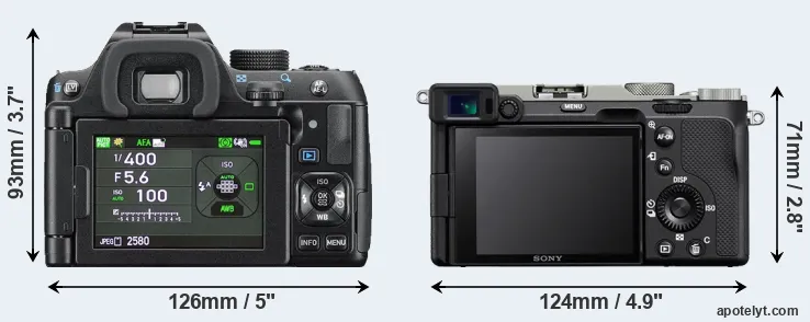 Comparison K-70 or A7C rear
