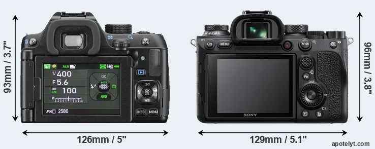 Comparison K-70 or A9 II rear
