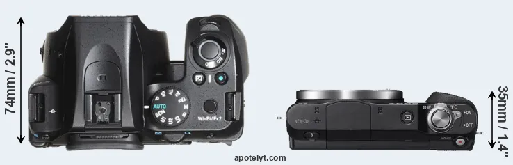 Compare K-70 versus NEX-3N top