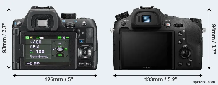 Comparison K-70 or RX10 IV rear