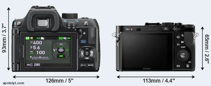 Comparison K-70 or RX1R II rear