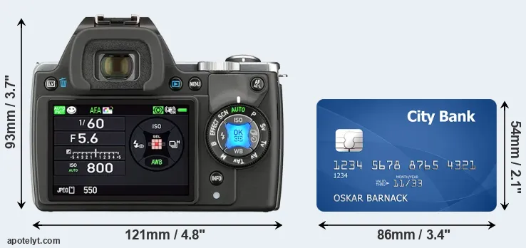 K-S1 and credit card rear side