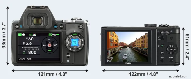Comparison K-S1 or MX-1 rear