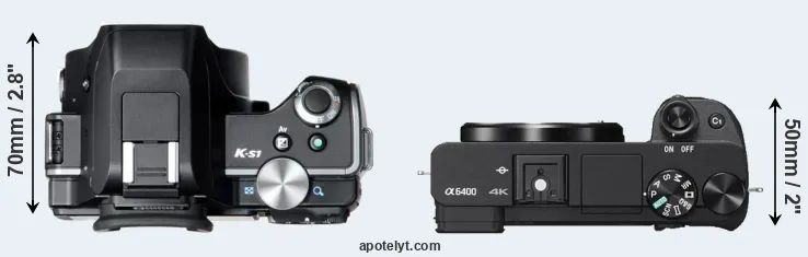 Compare K-S1 versus A6400 top