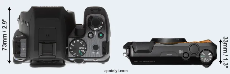 Compare K-S2 versus WG-6 top