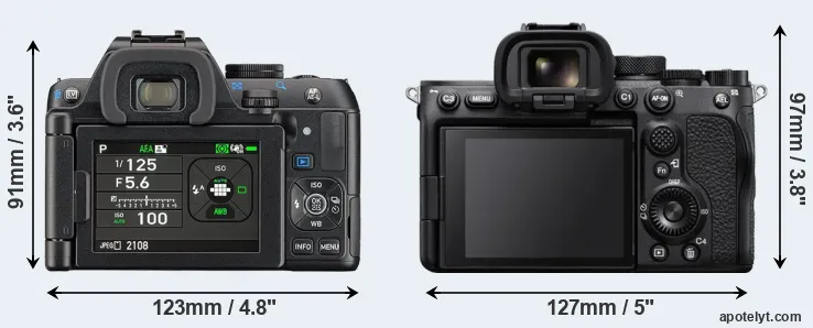 Comparison K-S2 or A7S III rear