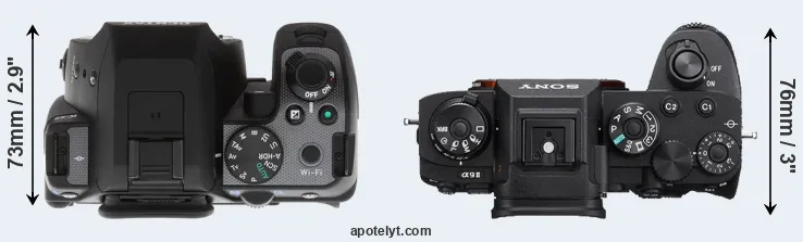 Compare K-S2 versus A9 II top