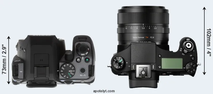 Compare K-S2 versus RX10 top