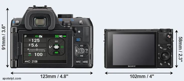 Comparison K-S2 or RX100 VII rear