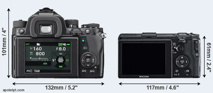 Comparison KP or GR rear