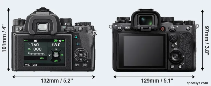 Comparison KP or A1 rear