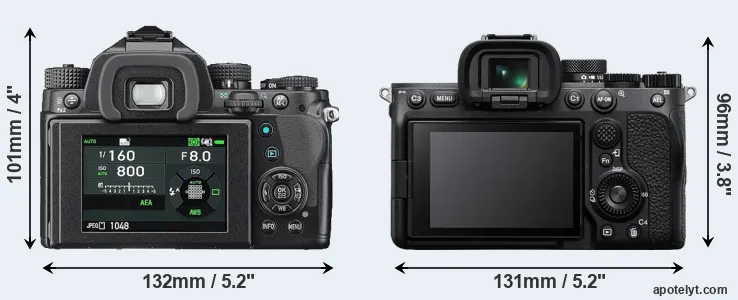 Comparison KP or A7 IV rear