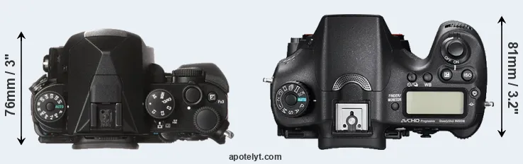 Compare KP versus A77 II top