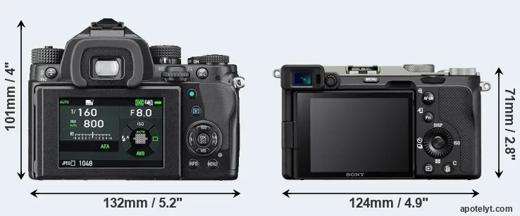 Comparison KP or A7C rear