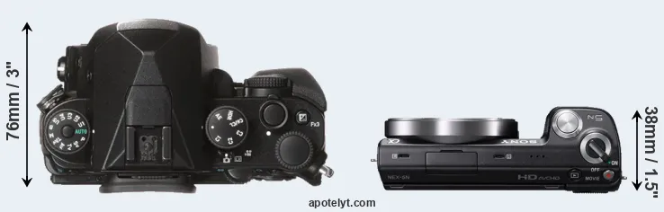 Compare KP versus NEX-5N top