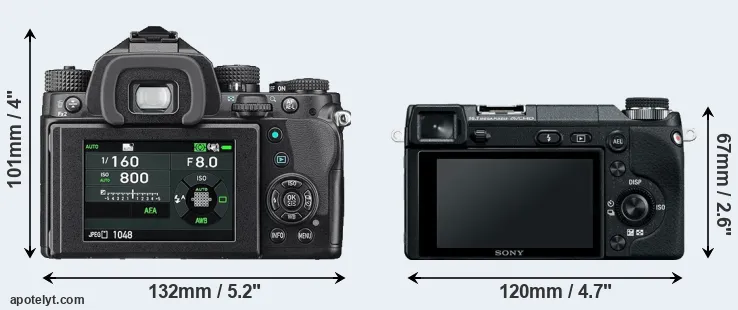 Comparison KP or NEX-6 rear