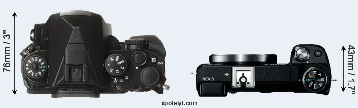 Compare KP versus NEX-6 top