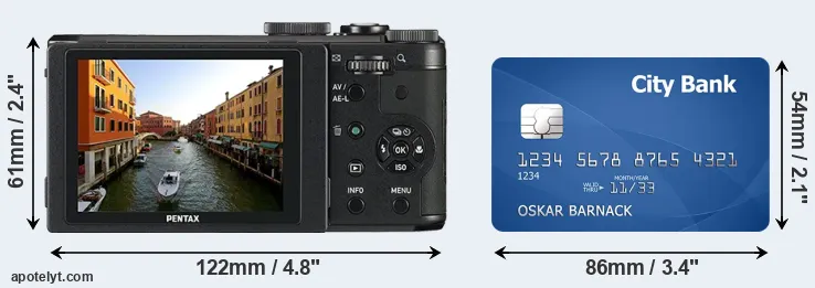 MX-1 and credit card rear side