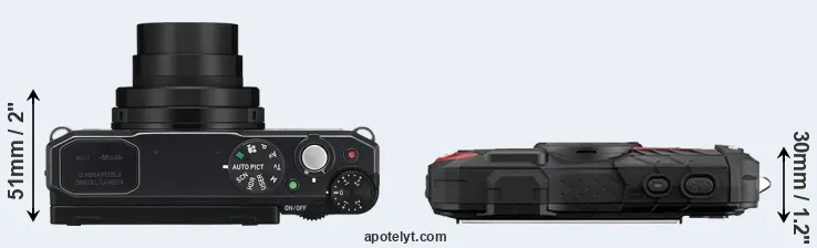 Compare MX-1 versus WG-60 top