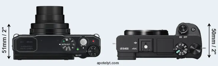 Compare MX-1 versus A6400 top