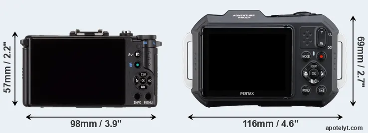 Comparison Pentax Q or WG-1000 rear