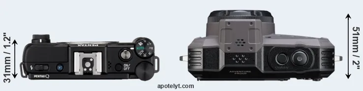 Compare Pentax Q versus WG-1000 top