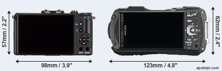 Comparison Pentax Q or WG-60 rear