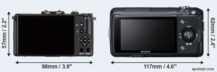 Comparison Pentax Q or NEX-3 rear