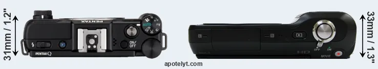 Compare Pentax Q versus NEX-3 top