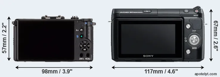 Comparison Pentax Q or NEX-F3 rear