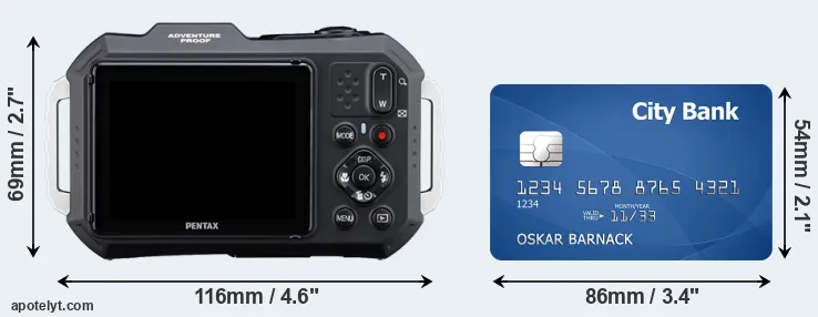 WG-1000 and credit card rear side