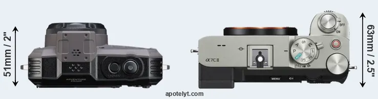 Compare WG-1000 versus A7C II top