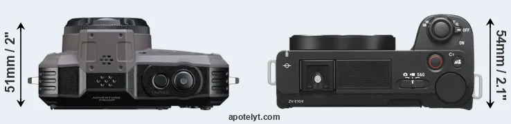Compare WG-1000 versus ZV-E10 II top