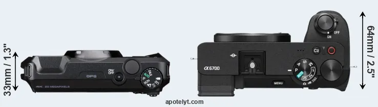 Compare WG-8 versus A6700 top