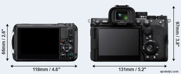 Comparison WG-8 or A7R V rear