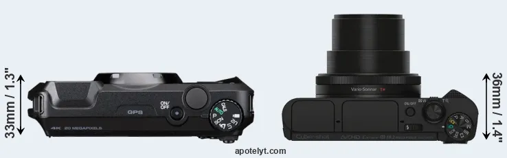 Compare WG-8 versus HX90V top