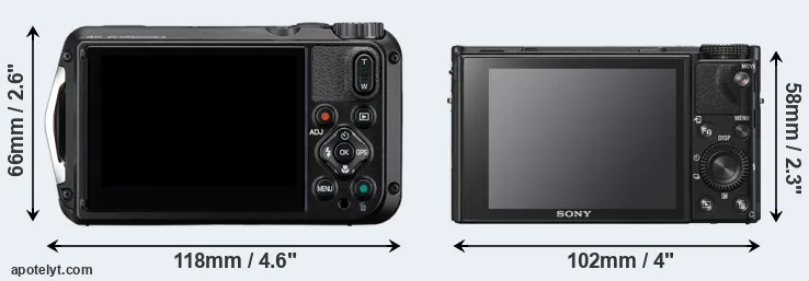 Comparison WG-8 or RX100 VI rear